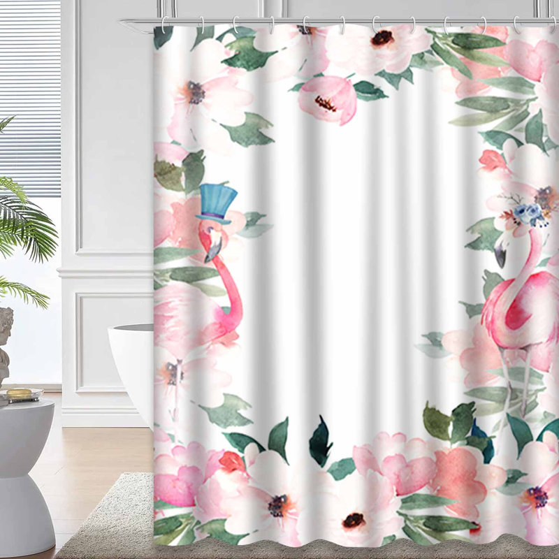 Aquarelle, fleurs de flamant rose, aquarelle abstraite, art animalier Aloha avec 12 crochets, L 72 po x l 78 po