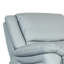Fauteuil inclinable manuel Larus, similicuir bleu poudre, accoudoirs coussinés