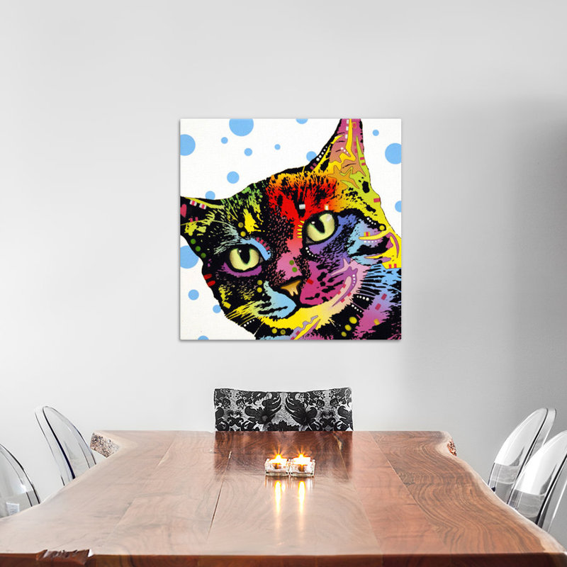 «The Pop Cat» par Dean Russo, impression sur toile tendue, H 12 po x l 12 po x P 1,5 po, Toile tendue