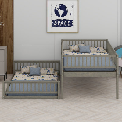 Bunk Bed With Ladder And Guardrails