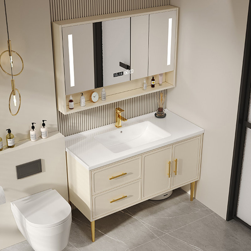 Armoire de salle de bain moderne et luxueuse, Beige