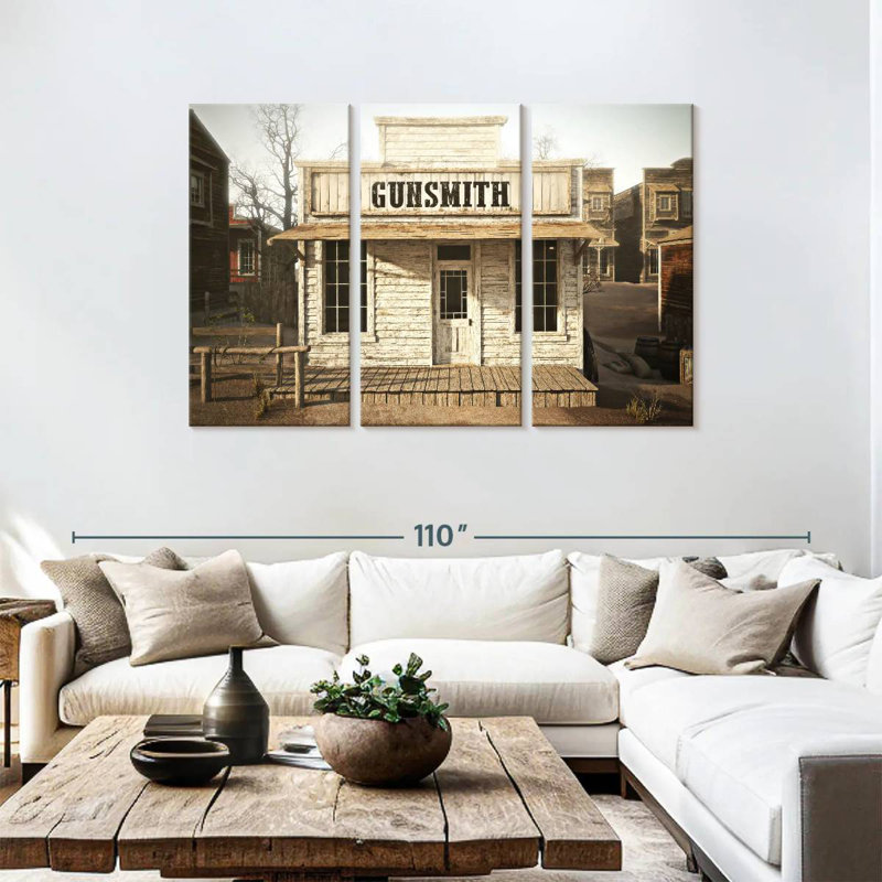 Lelar Western Gunsmith Shop, 48" H x 74" W