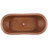 Paige 72" Copper Soaking Double Slipper Freestanding Tub with Rolled Rim-102795369-102795368