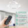 Brynnly 42" Retractable DC Motor Ceiling Fan with LED Lights, Remote 3-Color 6-Speed