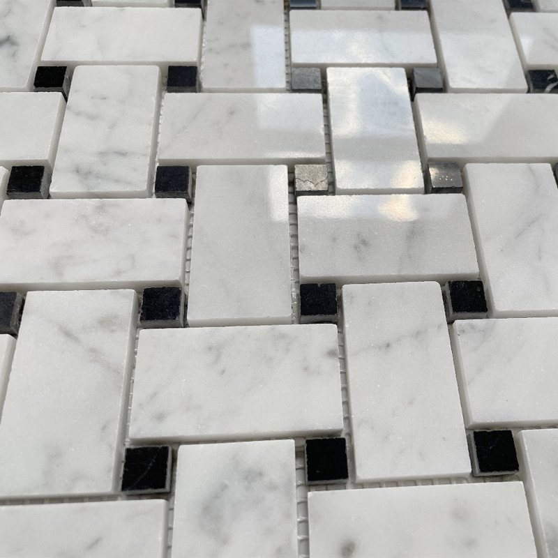 Carreau de mosaïque en marbre 12 po x 12 po