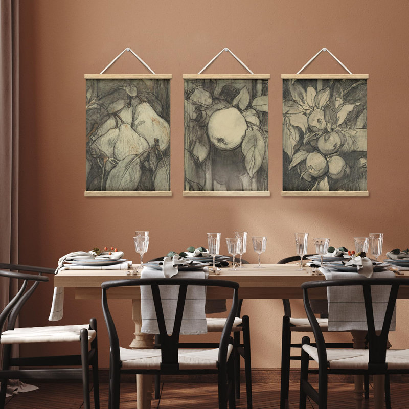 Affiche de cuisine murale encadrée en bois