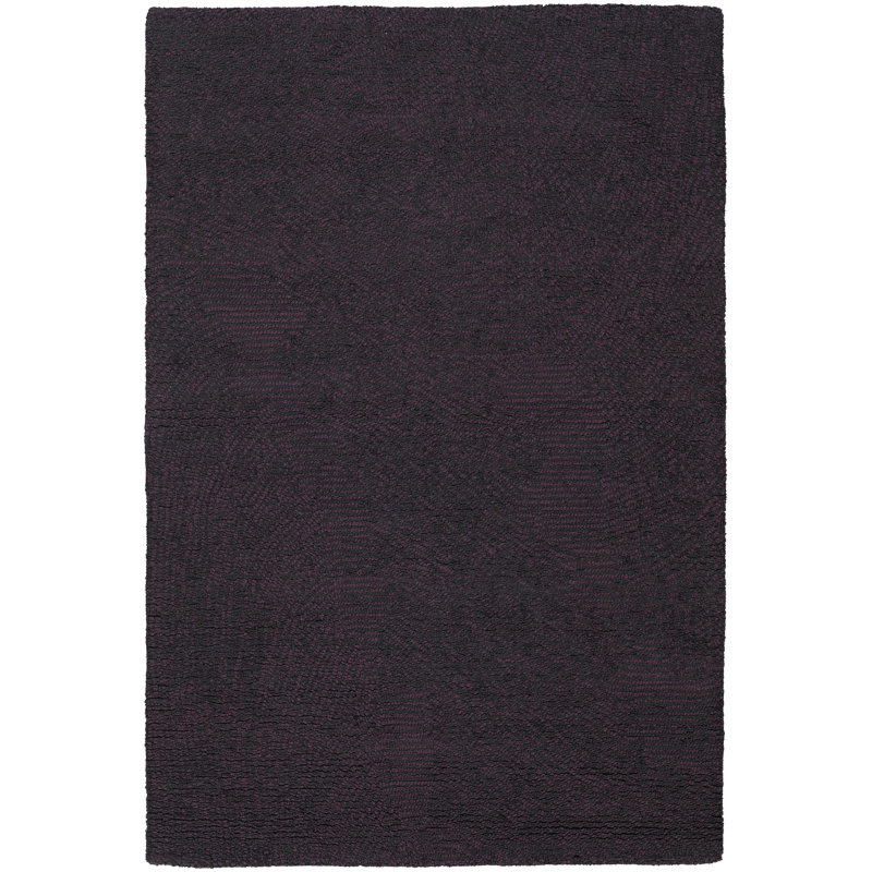 Navyan Gray Area Rug, Black/Purple, Rectangle 5' x 7'6"