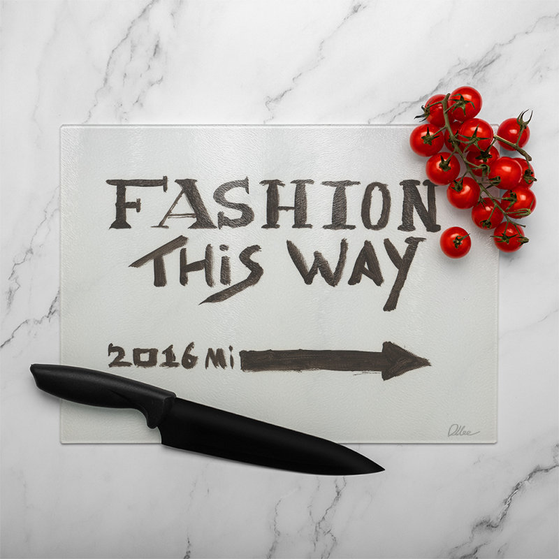 Fashion This Way Glass Chopping Board, 28cm L x 20cm W