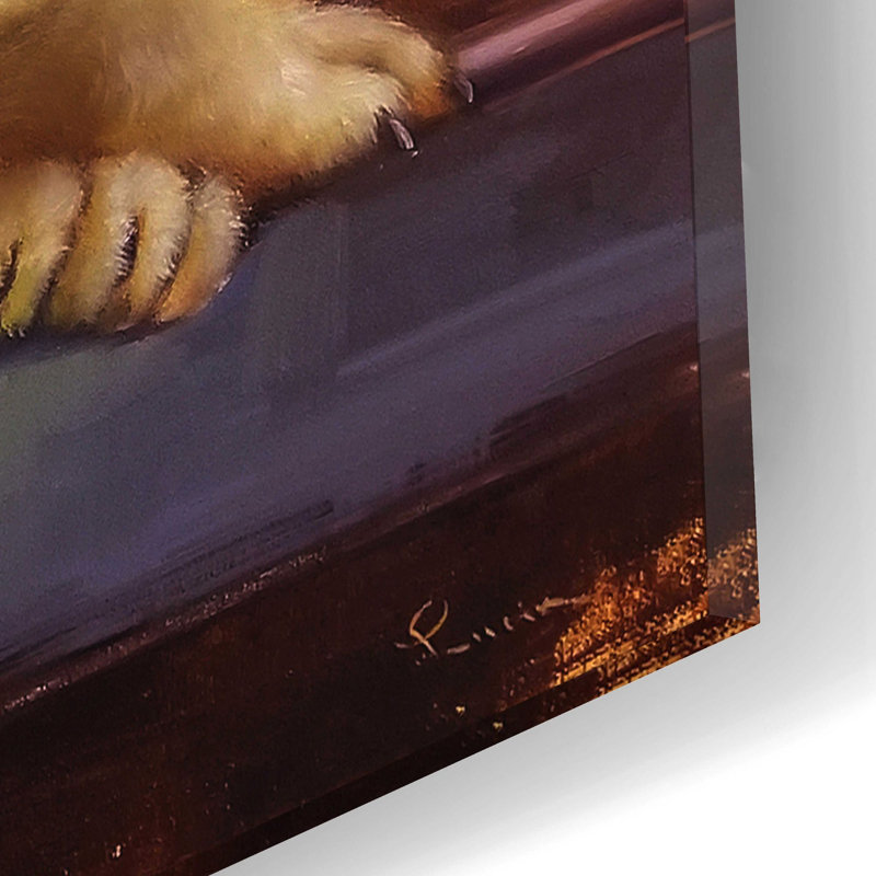 «On the Prowl» par Lucia Heffernan, art mural en verre acrylique, H 12 po x l 16 po x P 0,13 po