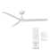 54" Blitzen 3 - Blade Smart Ceiling Fan With Remote Control Included, Works With Google Assistant, Amazon Alexa, iOS And Android APP