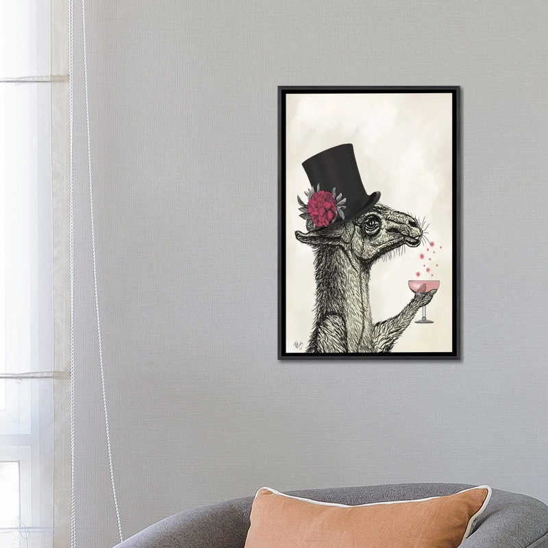 «Llama Lush I» par Fab Funky - impression d'art graphique, Aucun mat, H 26 po x l 18 po x 1,5 po