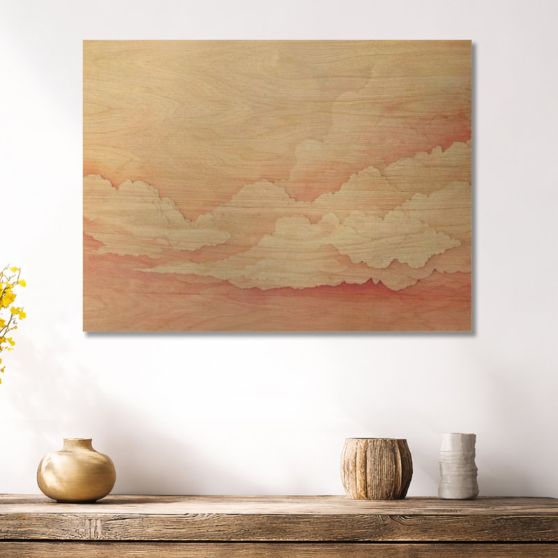 Nigelus II - Décoration murale en bois naturel, H 18 po x l 24 po, Rectangulaire