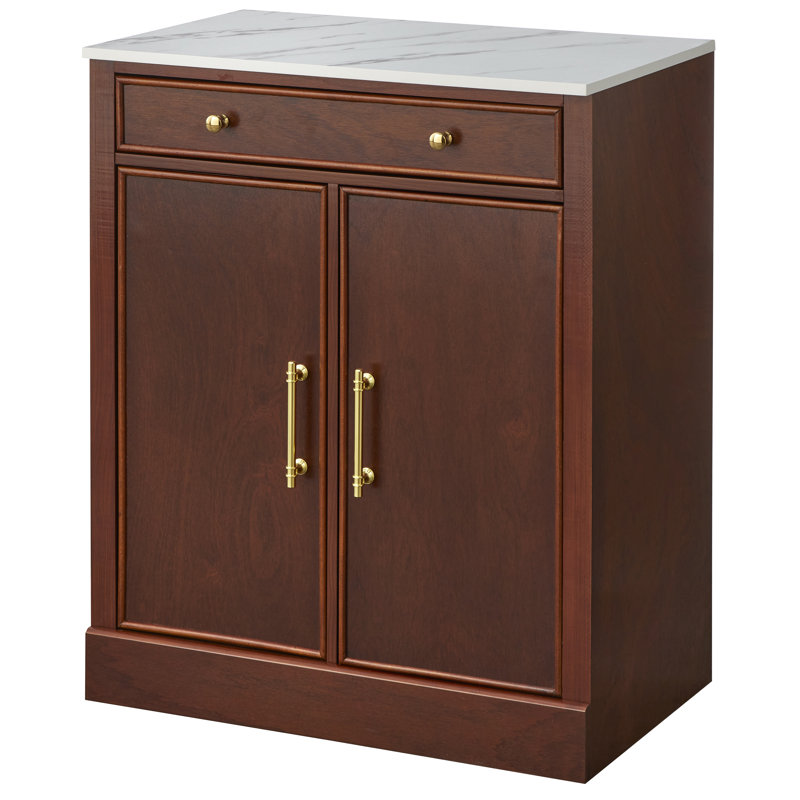 Tavais 2-Door Rectangle Accent Cabinet, Walnut