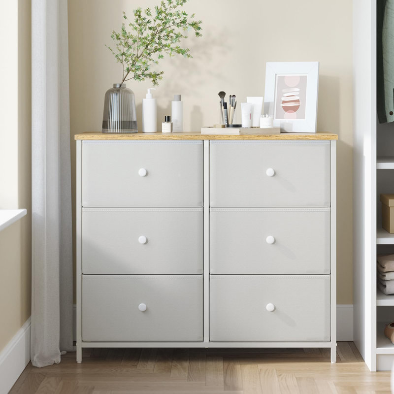 Odeza 80cm W 6 - Drawer Chest of Drawers, White