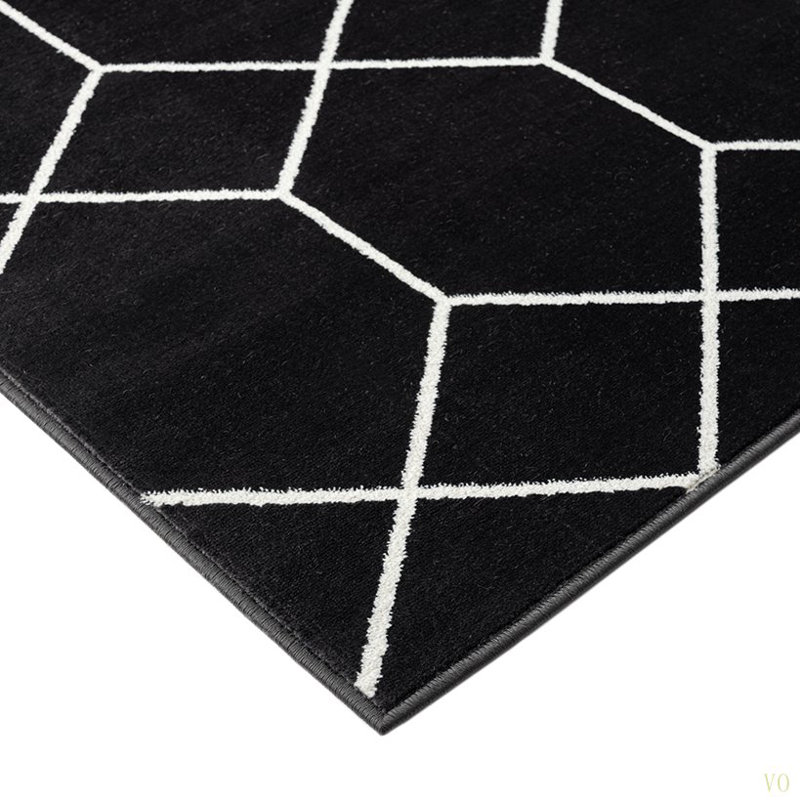 Tapis tissé à motif géométrique Trellis