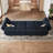 Wylodene 116.6" Wide Large Sofa Bed Sleeper Velvet Reversible Modular Sofa Storage Couch, Sectional Sofa by 8 Single Armless Chairs-285094857