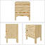 Table de chevet 19,7 po avec tiroirs en bois massif-107078682
