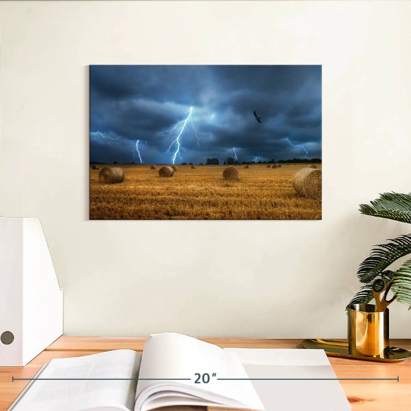 Alvord Lightning Over Field, H 8 po x l 12 po