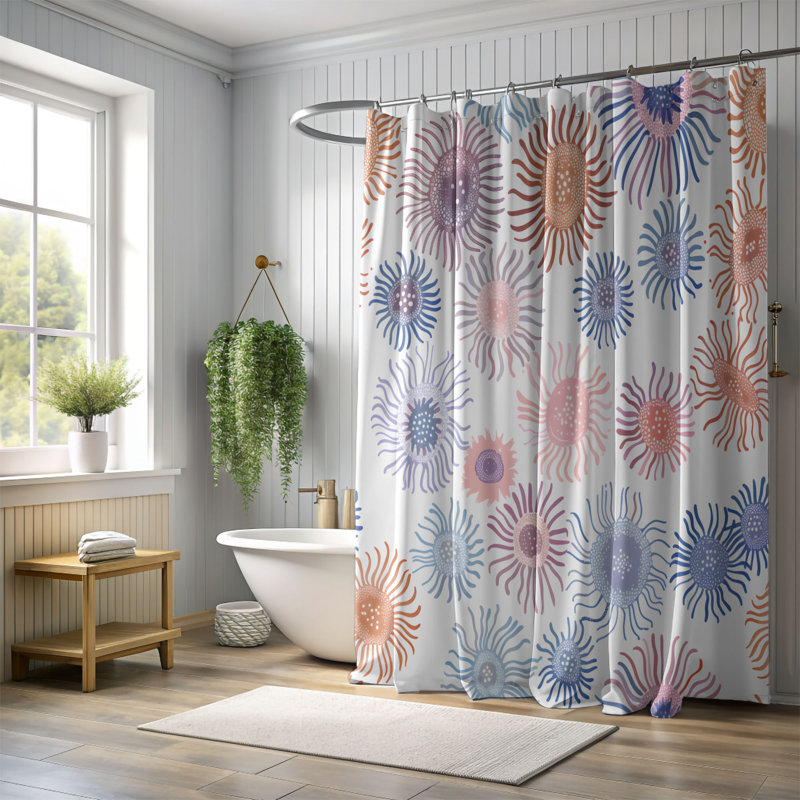 Glyph Tide - Rideau de douche Premium, H 74 po x l 71 po