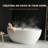 67" Resin Stone Freestanding Bathtub, Elegant Oval Freestanding Bathtub, Solid Surface Bathtub, Matte White, Cupc Certified, Pop-up Drain Pipe, And Minimalist Linear Design Overflow-124811014