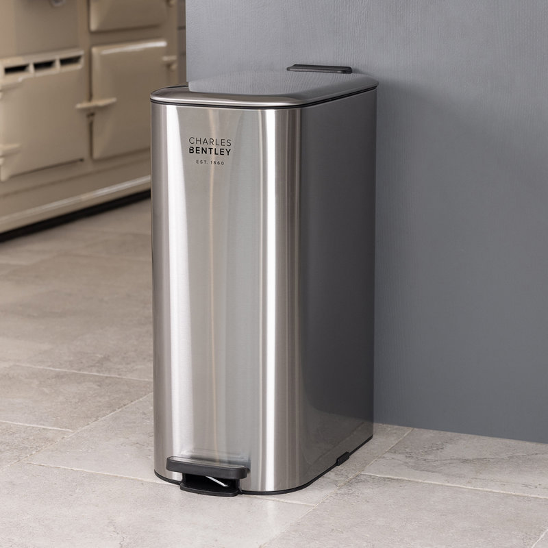 30l Slimline Kitchen Pedal Bin Ss