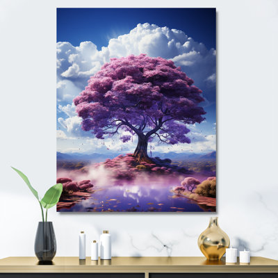 Fantaisie arbre jacaranda mauve - Art mural fantastique