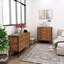 Commode double à 6 tiroirs de style industriel avec rangement en bois brun rustique et structure en acier robuste, commode à 6 tiroirs, armoire de rangement, salon, pour chambre à coucher