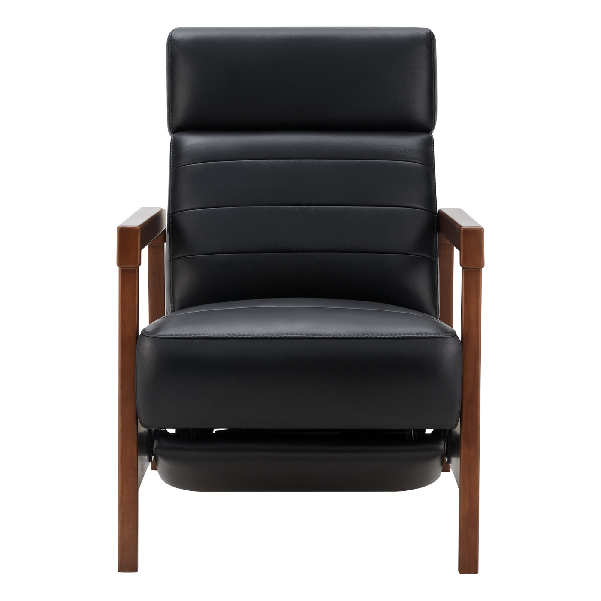 Amada Genuine Leather Power Recliner (Set of 2), Brown, Black Genuine Leather/Top Grain Leather