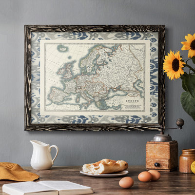 " Bordered Map Of Europe "