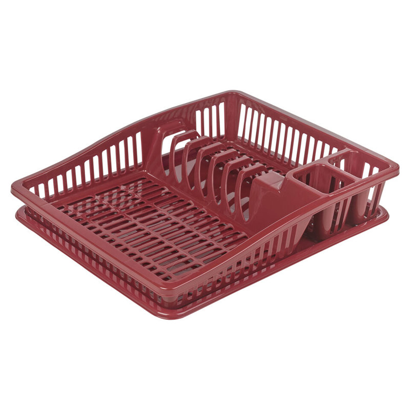 Reppo Plastic Dish Rack, Maroon