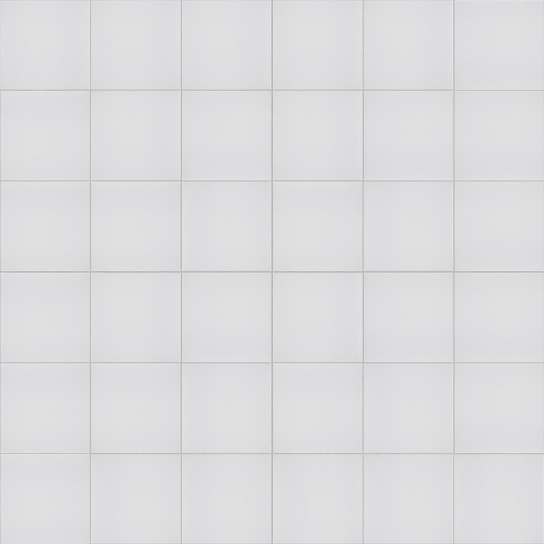 Textile Basic White 9-3/4'" x 9-3/4" Porcelain Wall & Floor Tile Merola Tile