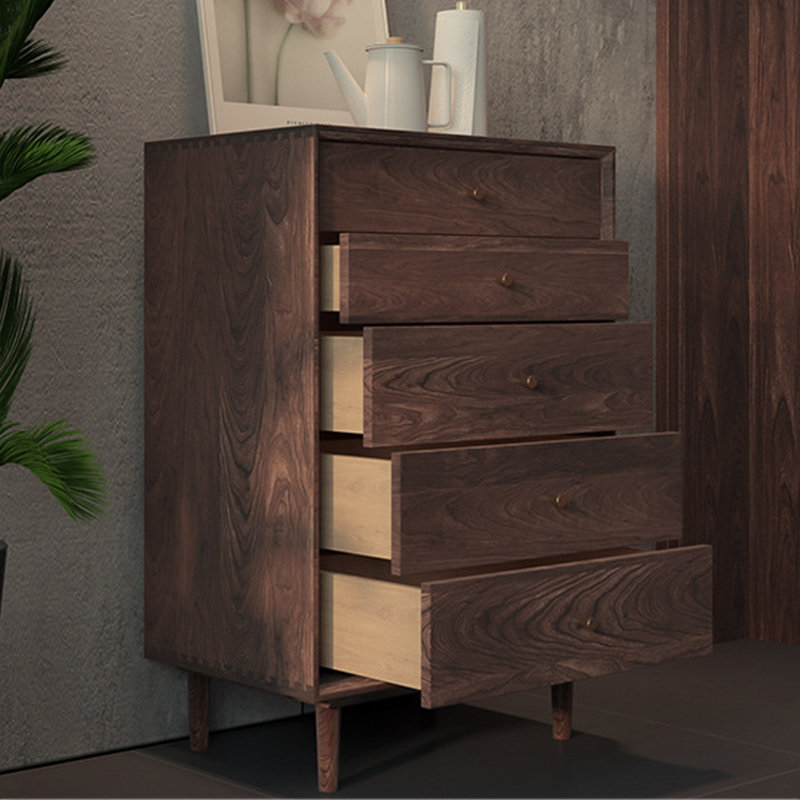 Commode à tiroirs simple et moderne, Brun