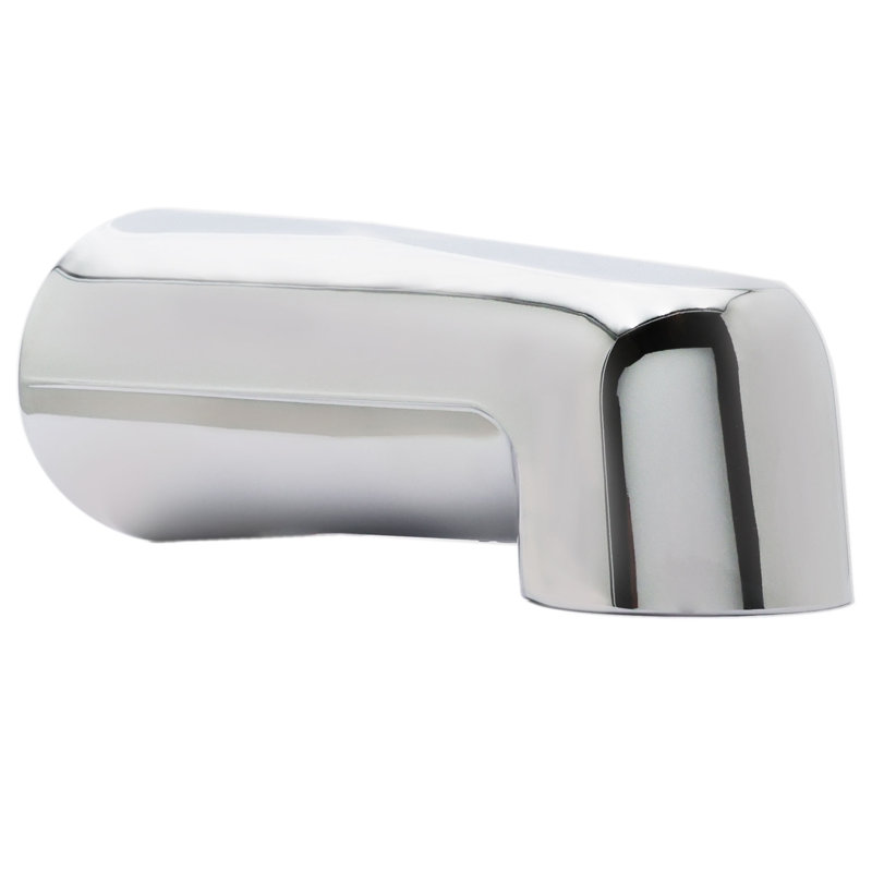 Bec de baignoire mural universel en zinc, 7 po, Chrome poli