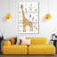 Enfants animaux, ensemble de 3 pièces de girafes scandinaves mignonnes sur toile-93062763
