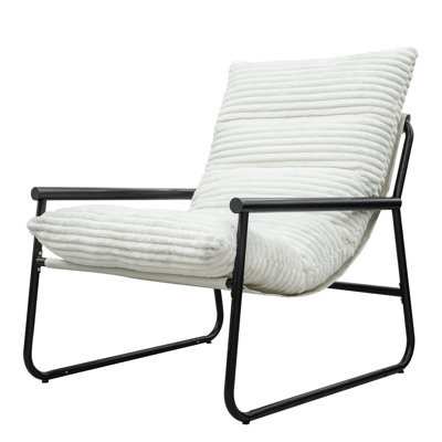 Single Armchair: Comfortable Fabric+High Rebound Broken Foam, Ergonomic Design With Thickened Cushion, Metal Frame With Anti Slip Pad