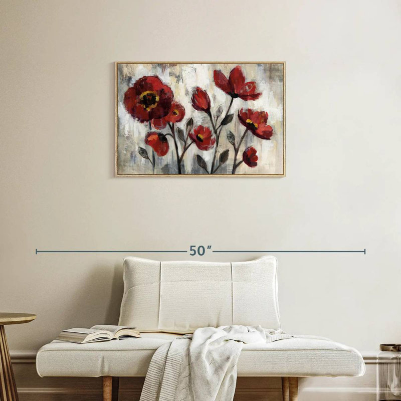 Simplicité florale, Cadre flottant en bois naturel, 31 po x 21 po
