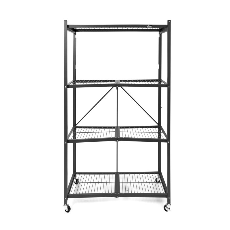 35.63'' W Steel Shelving Unit with Wheels