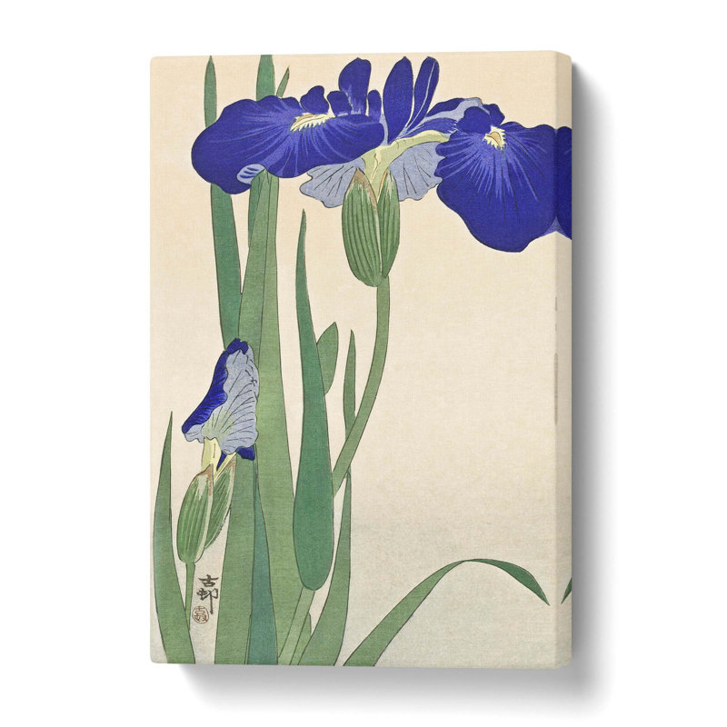 Blue Irises by Ohara Koson - Wrapped Canvas, 50 cm H x 35 cm W