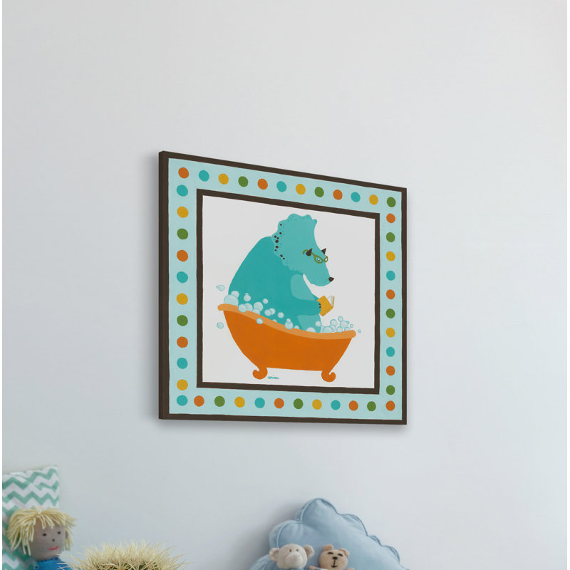 Peebles Rub-a-Dub Dino III, reproduction sur toile tendue, H 12 po x l 12 po x P 1,5 po