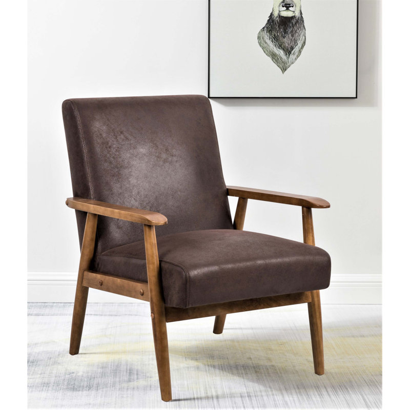 Fauteuil de style moderne Mid-Century de 25,38 po de largeur