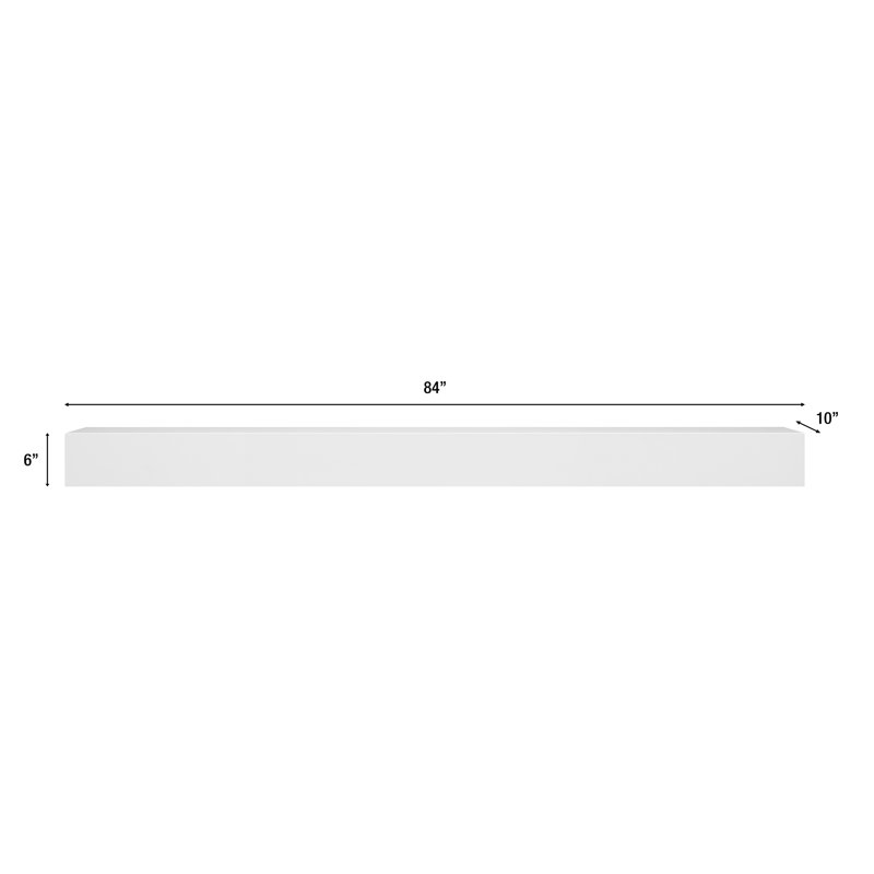 The Sam 84" Shelf MDF White Paint, 84", White