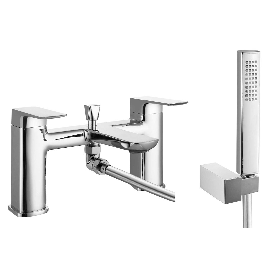 Zella 2 Handle Bath Shower Mixer with Diverter and Handshower Included