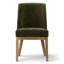 Chaises de salle à manger à dossier haut, revêtues de chenille, avec pieds en bois massif, hauteur d'assise de 45,7 cm (18 pouces).-857455839