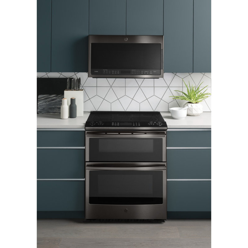30" 2.1 Cu. Ft. Over-the-Range Convertible Microwave with Sensor Cooking, Black Stainless