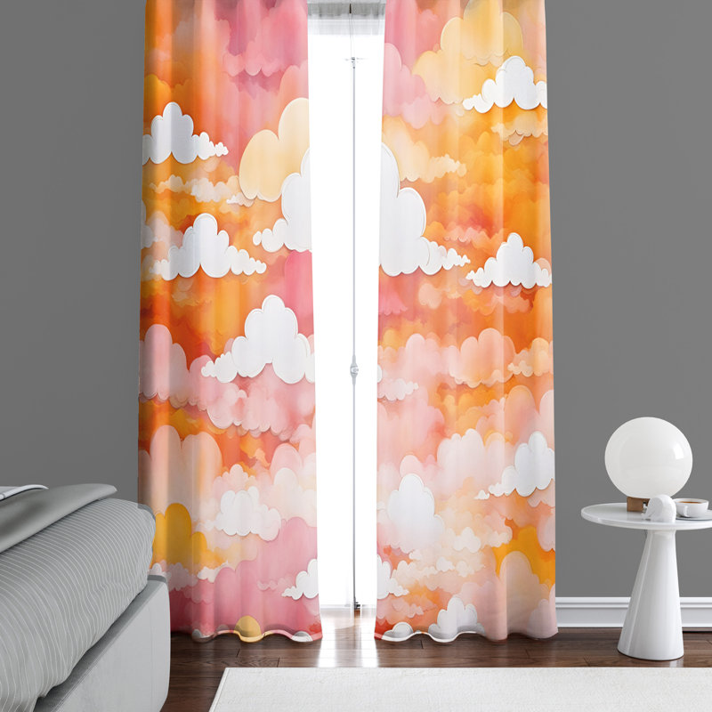 Paire de rideaux semi-transparents en polyester Gursevak, L 20 po x L 61 po