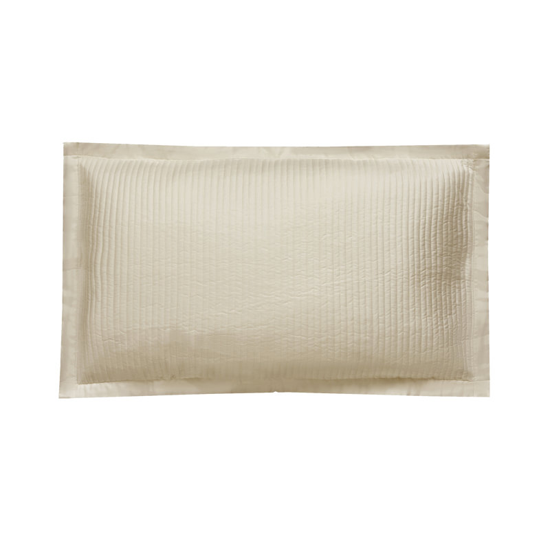Puccini By DEA Cotton Pillow Sham, Rectangle 20" x 26", Light Sand