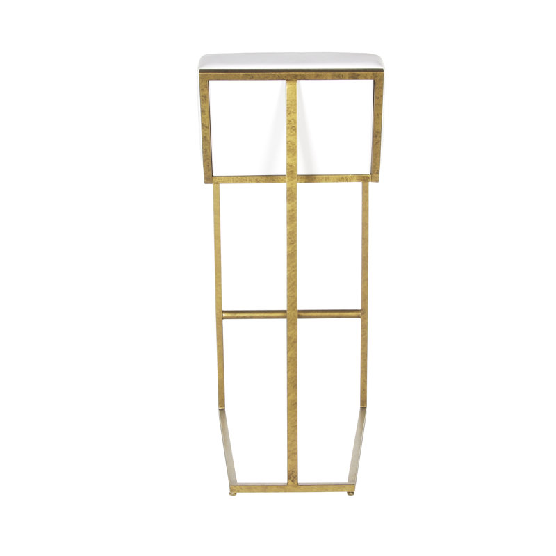 Outrageous Bar Stool, Royal Gold, White
