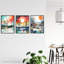 Winter Countryside Landscape Sun Moon - 3 Piece No Frame Print Set-1547781430