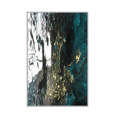 Soft Hall Carpet 2.6 x 4.9 Feet | 100% Polyester, 0.04 in Pile Height | Antibacterial, Non-Slip Underside | Woven with 3D Digital Printing | Machine Washable | Durable & Stylish for Entryways & Living Rooms
