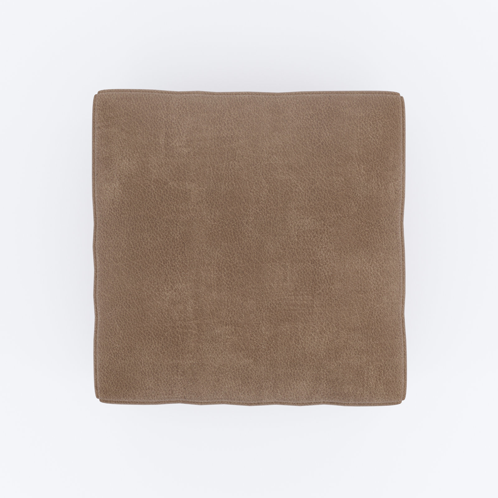 Cupertino 22" Leather Patio Pouffe